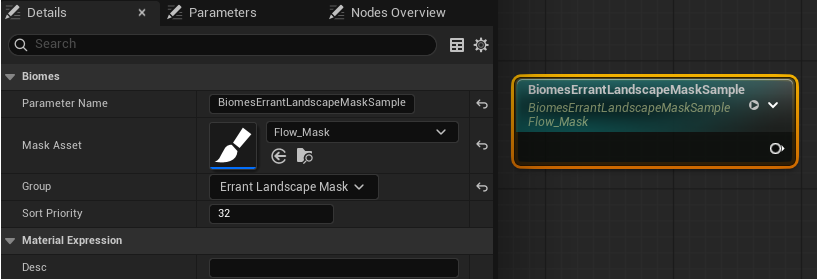 Biomes Material Landscape Mask Sample Node