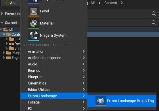 Image showing Errant Landscape tag creation