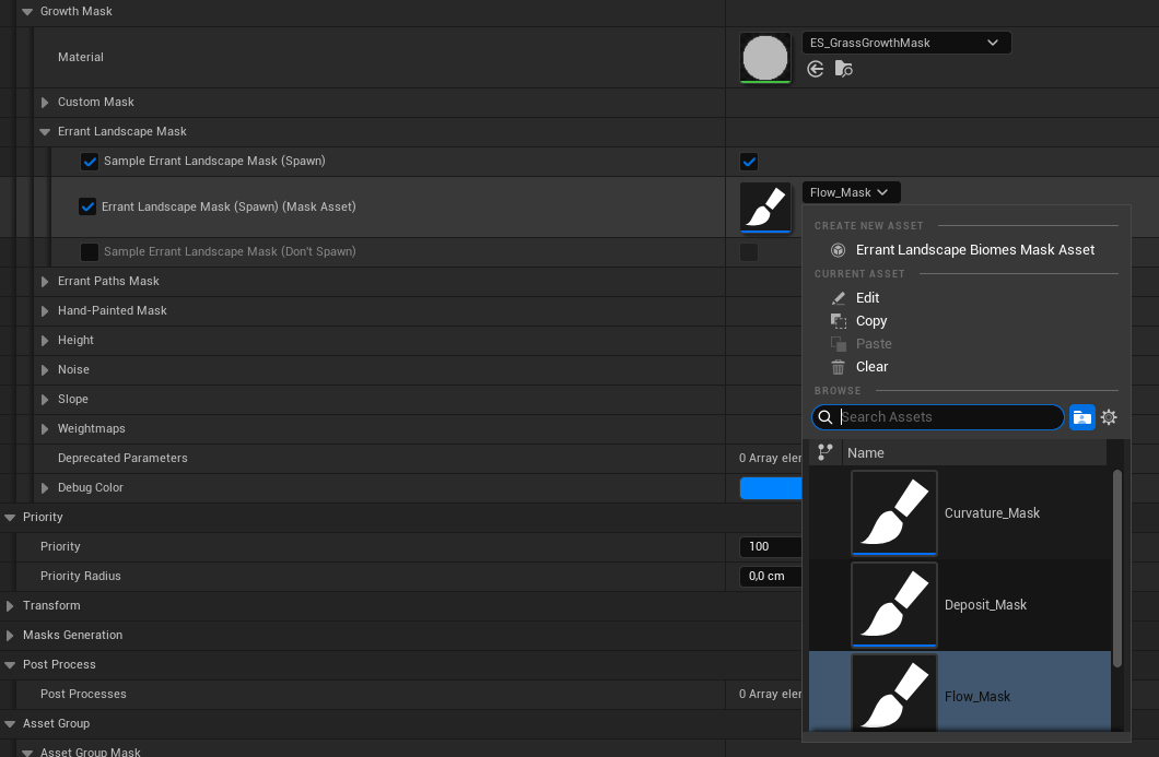 Selecting Landscape Mask in Species